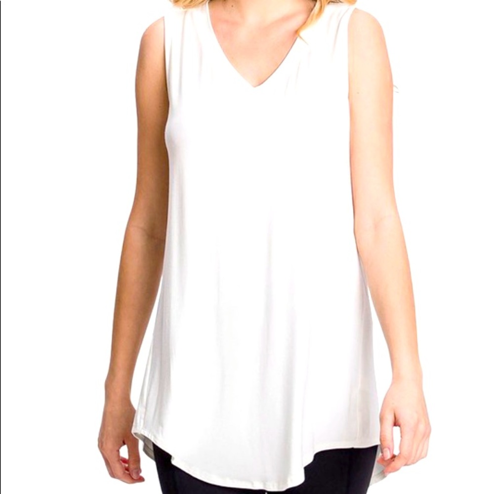 Superb Soft V Neck Tunic Tank.